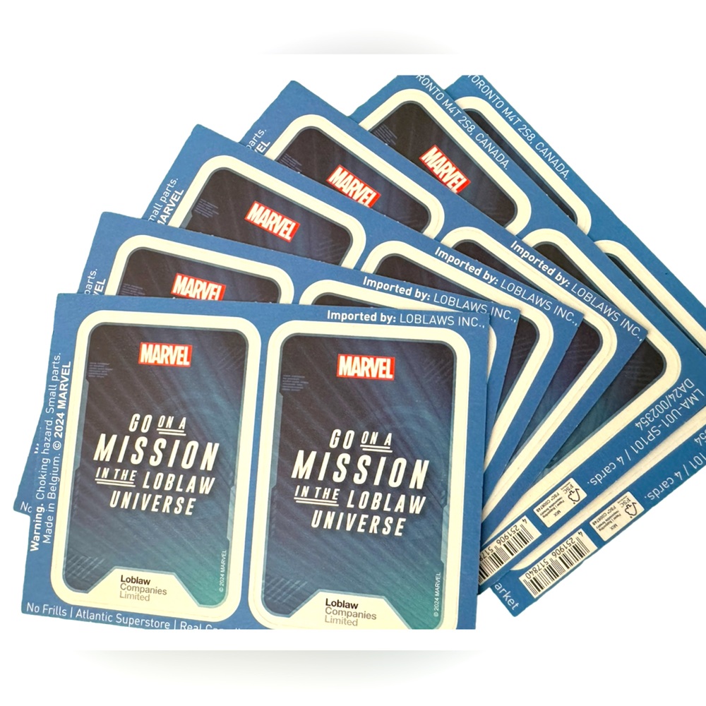 Marvel Cards Mission Collector Cards 8 Sets 
Unopened Packs